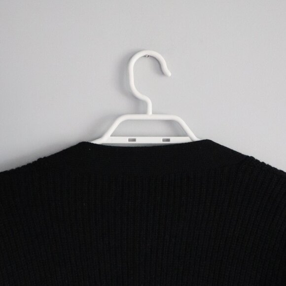 Wilfred Free Women's Black Sz XXS Unwind Ribbed Open Front Merino Wool Cardigan - Picture 5 of 12